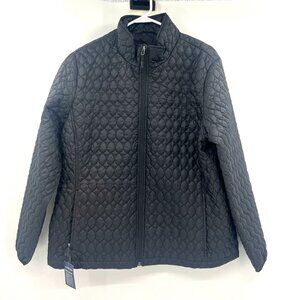 NWT Lands' End Black Quilted Lightweight Puffer Jacket Women's XL